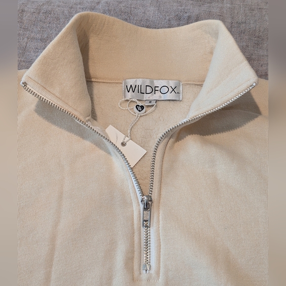 WILDFOX Lea 1/4 Zip Sweatshirt Size S - Picture 4 of 10